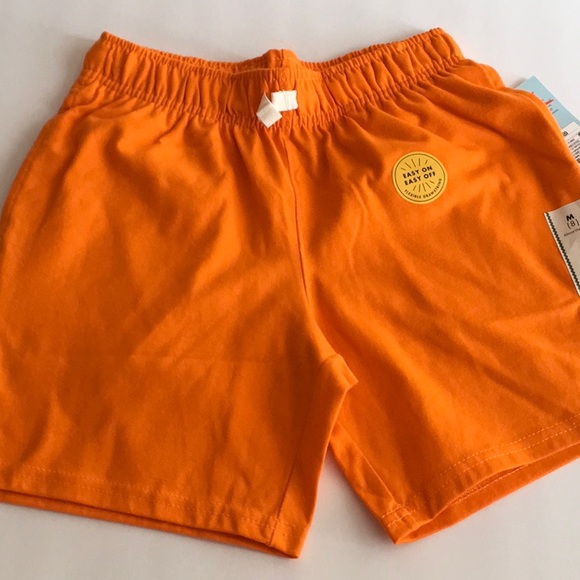 Cat & Jack Orange Athletic Shorts Elastic Waist - Picture 1 of 3